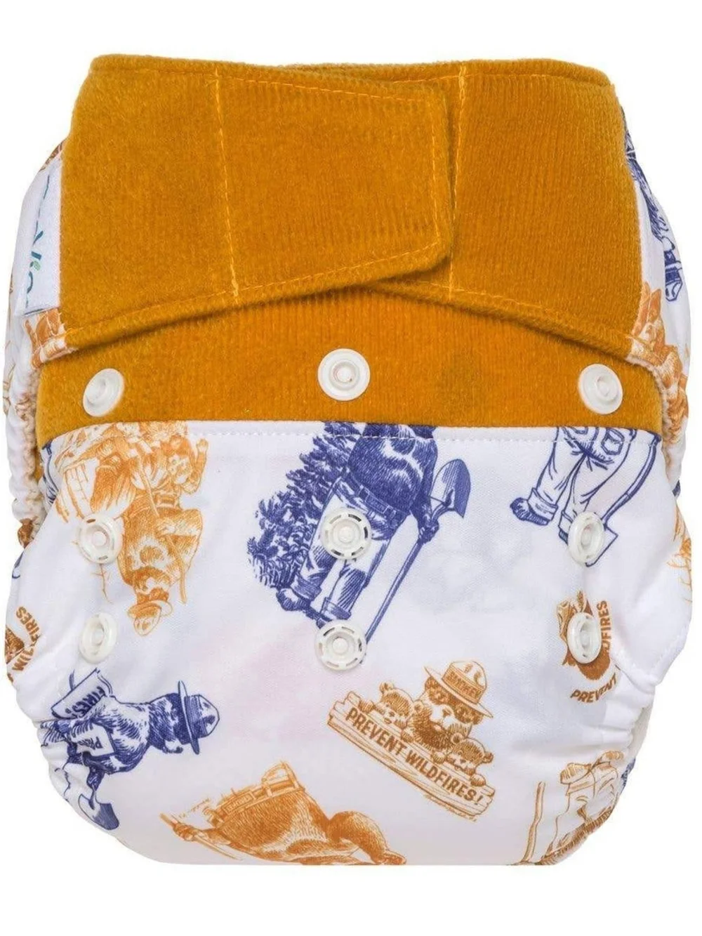 GroVia Hybrid Diaper Shell (4)-Hook & Loop- + Pack of Soaker Pads (10)